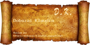 Dobszai Klaudia névjegykártya